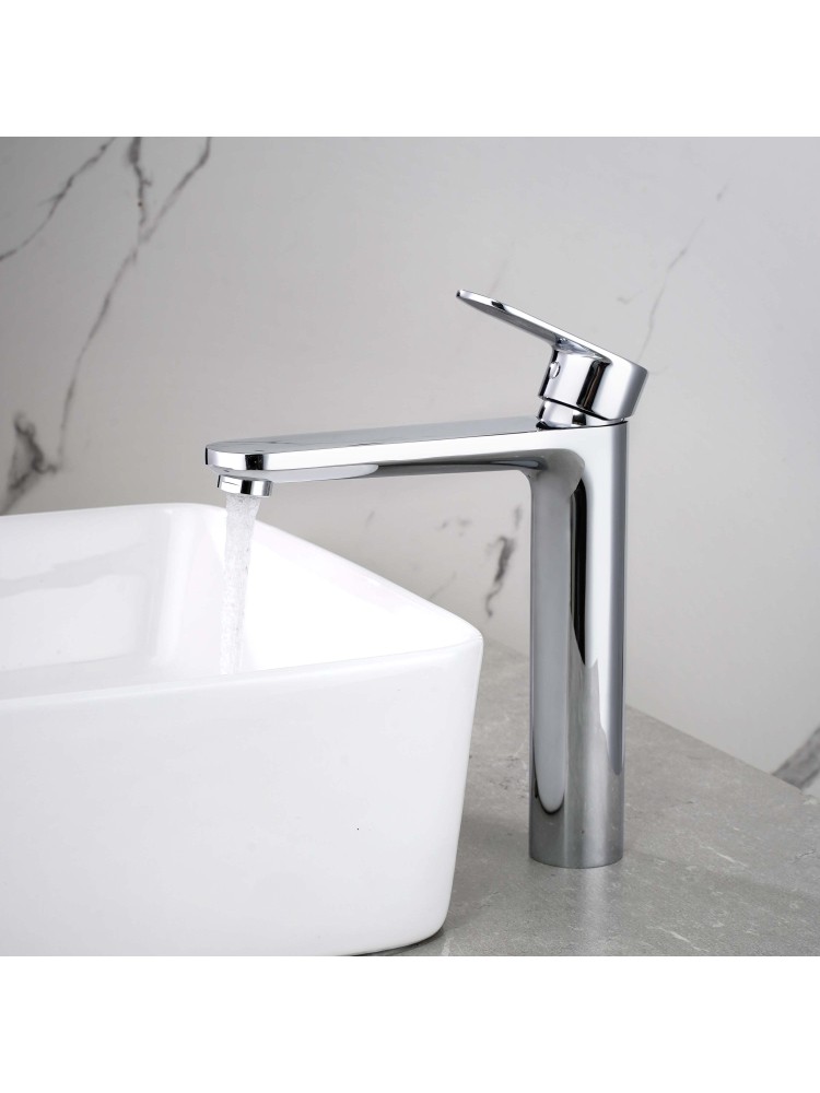 Смеситель для раковины Aquanet Ника высокий 190 мм без донного клапана хром AQ1804CR