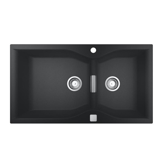 Мойка кухонная композитная GROHE K700 2 чаши 900x500 мм черный гранит 31658AP0