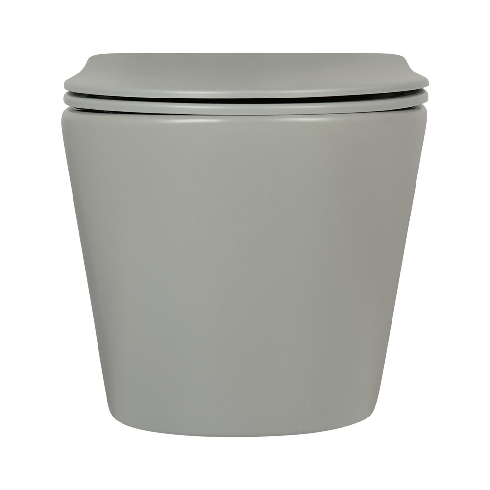 Унитаз подвесной безободковый Aquatek Европа 525х360х320 мм с сиденьем микролифт матовый серый AQ1901-MG