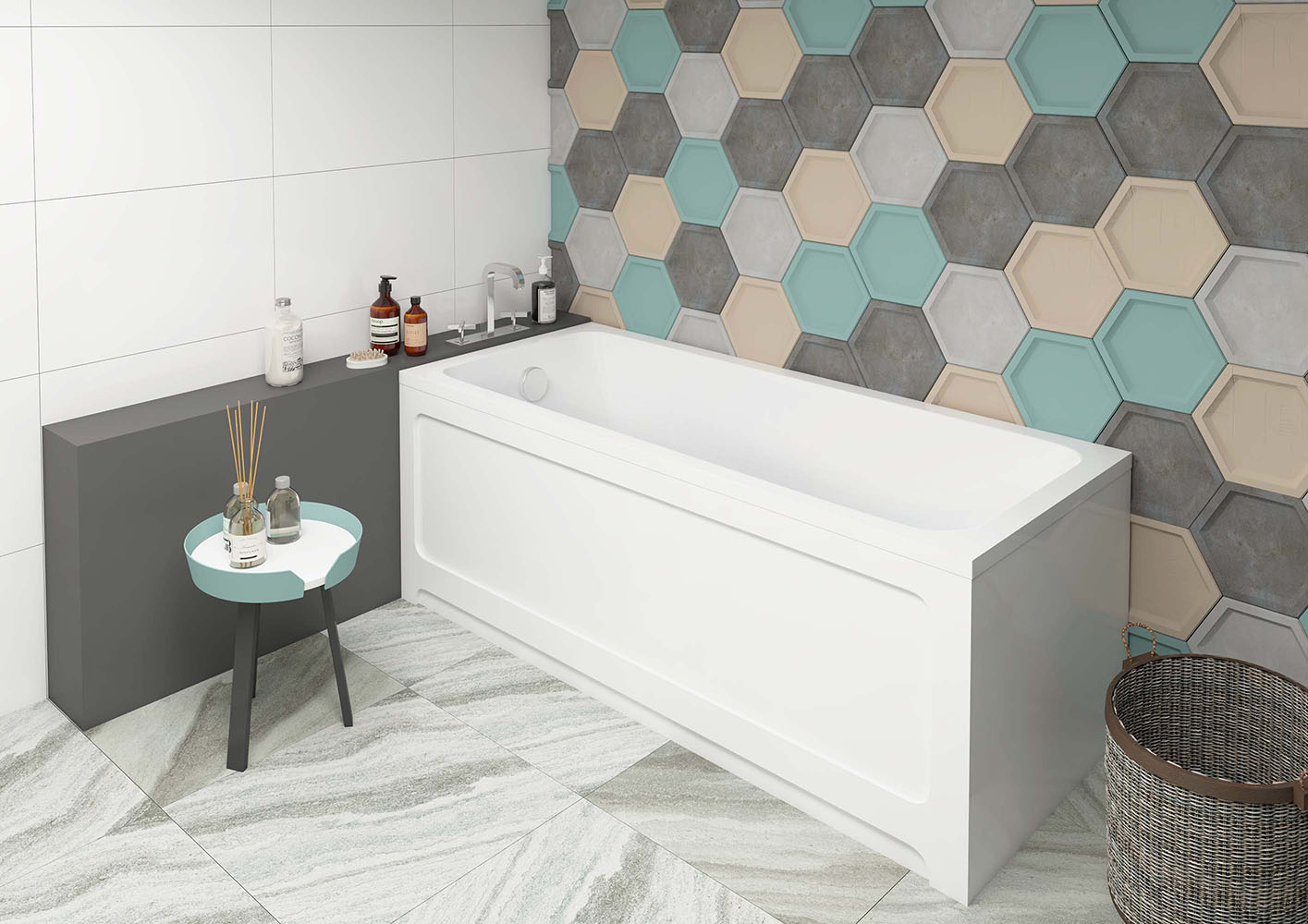 Ванна акриловая Triton Мия 100х70 см прямоугольная MIY100-0000001