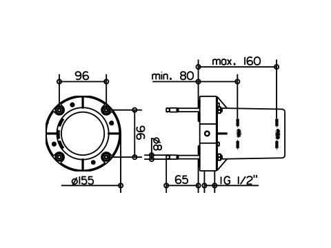 Блок для напольного монтажа смесителя для ванны Keuco Edition 11 51127010070