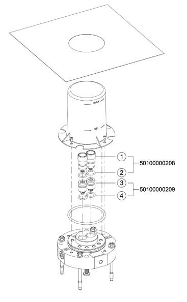 Блок для напольного монтажа смесителя для ванны Keuco Edition 11 51127010070