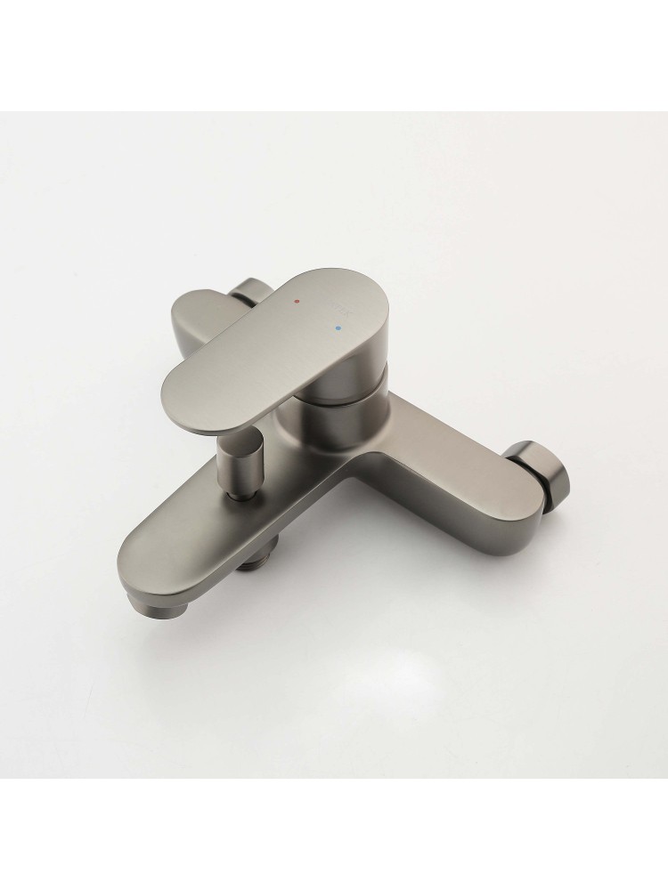 Смеситель для ванны Aquanet Ника оружейная сталь AQ1840BGM