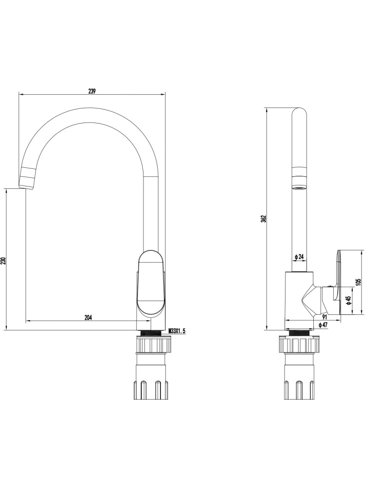 Смеситель для кухни Aquanet Ника полукруглый излив оружейная сталь AQ1882BGM