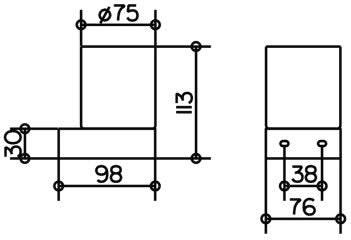 Стакан для зубных щеток Keuco Edition 300 с держателем хром 30050019000