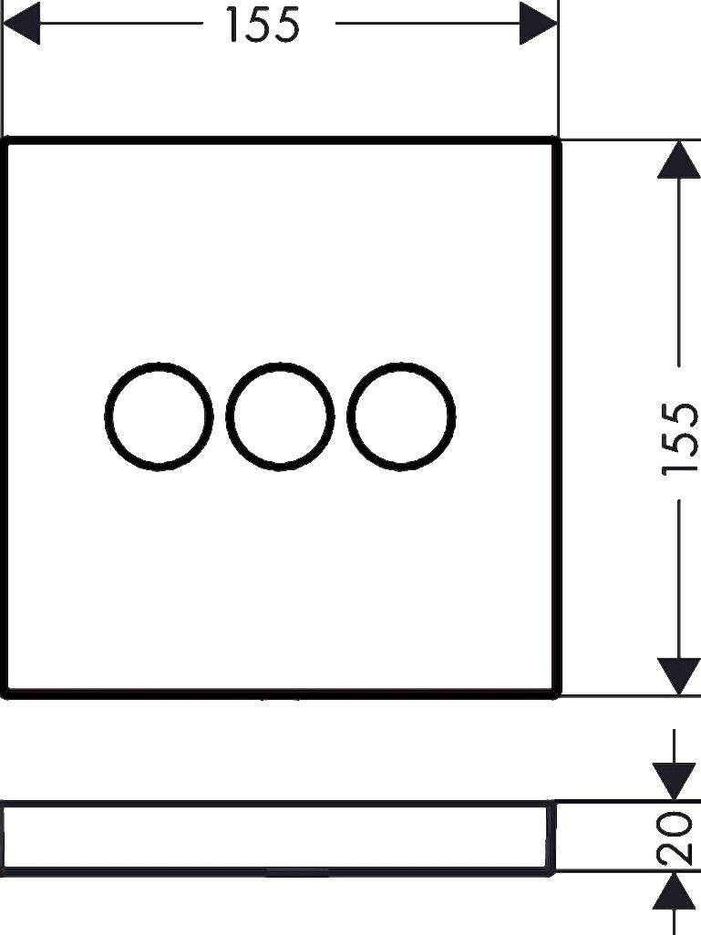 Комплект запорного и переключающего вентиля Hansgrohe ShowerSelect на 3 потребителя 15764000/01800180 15764000S