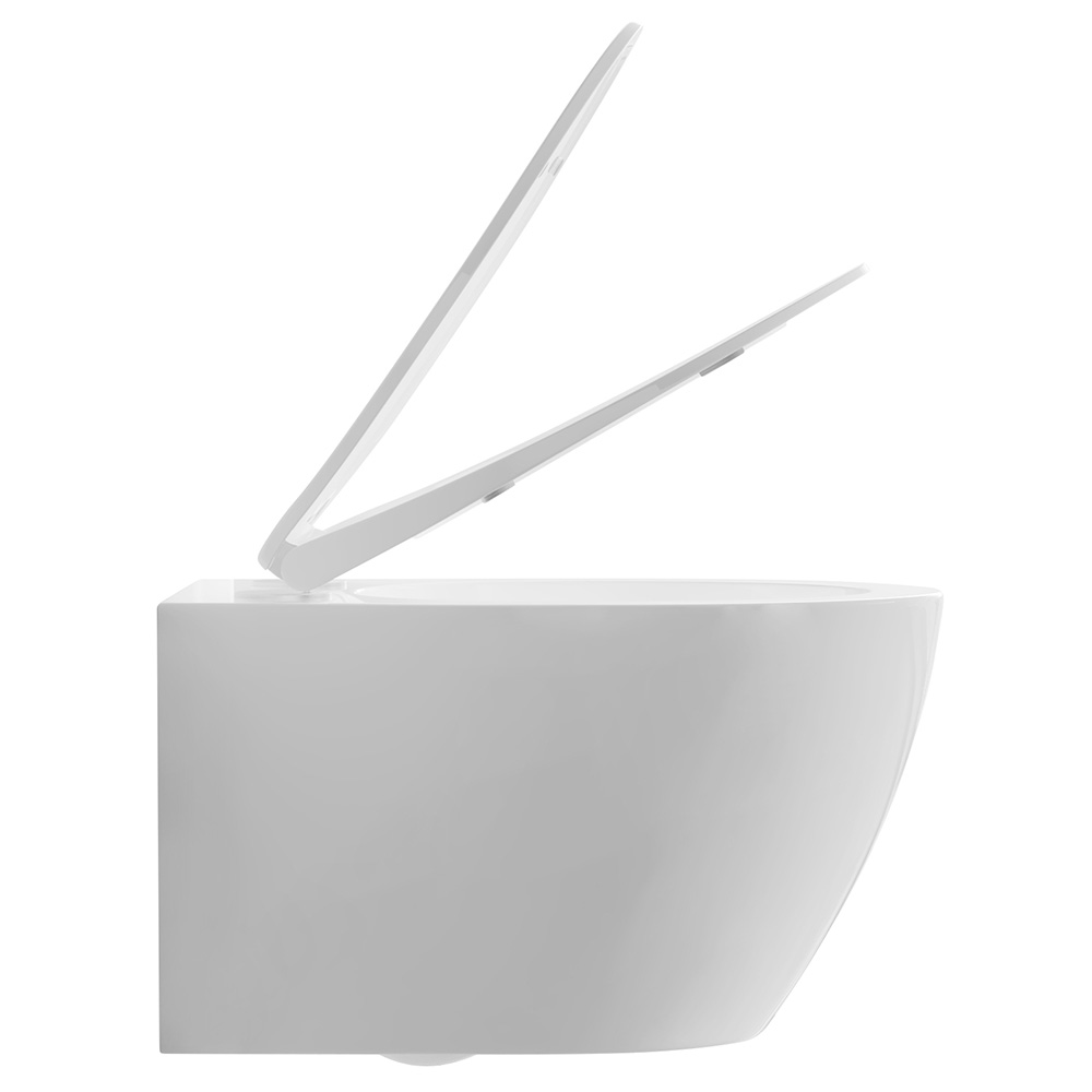 Унитаз подвесной Aquanet Сириус Tornado безободковый 520х360х350 мм с сиденьем микролифт AQ1582T-00