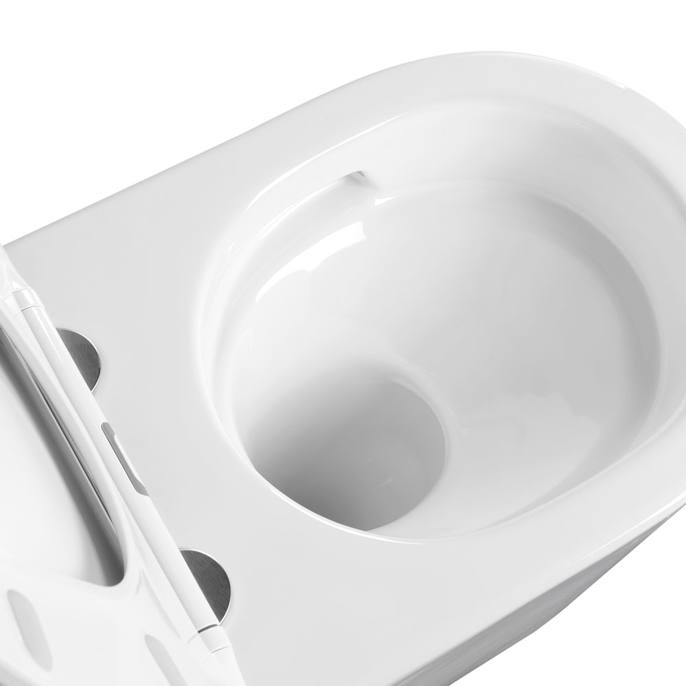 Унитаз подвесной безободковый Aquanet Оберон Tornado 531х360х344 мм сиденье микролифт AQ1365T-00