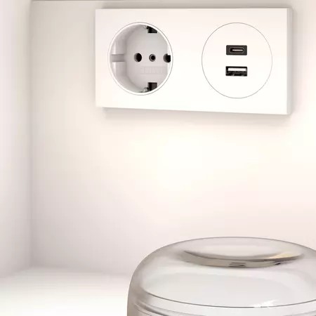 Тумба под умывальник KEUCO Stageline 800x550x490 мм 1 ящик подсветка розетка USB белый 32864300100