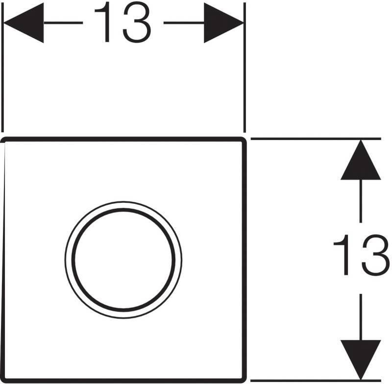 ИК привод смыва для писсуара Geberit Sigma01 батарея 1.5 В хром глянец 116.031.21.5