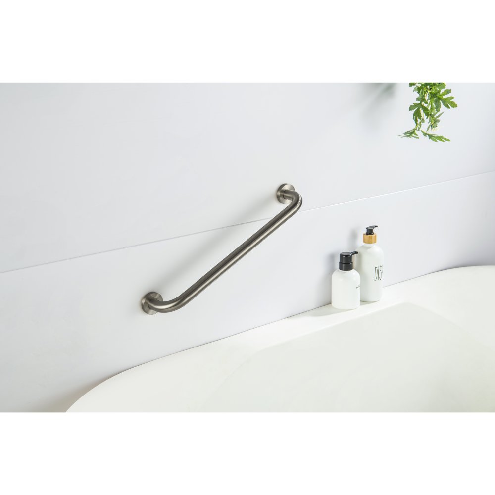 Поручень Aquatek 450 мм оружейная сталь шлифованный черный хром AQ4995BGM