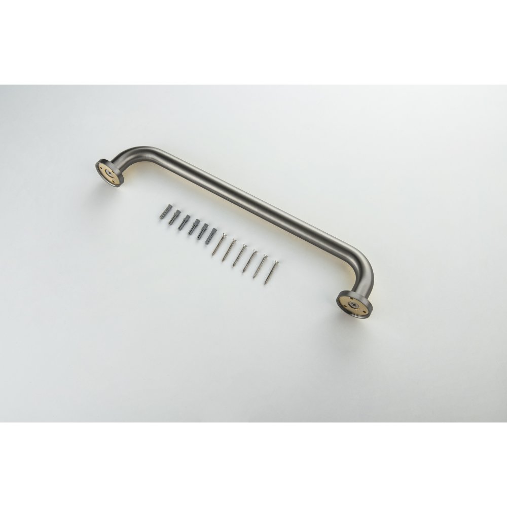 Поручень Aquatek 450 мм оружейная сталь шлифованный черный хром AQ4995BGM