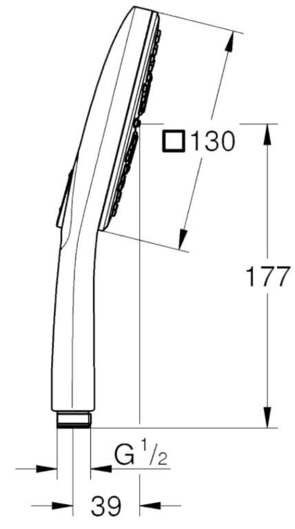 Ручной душ GROHE Rainshower SmartActive Cube 130 III хром 26582000