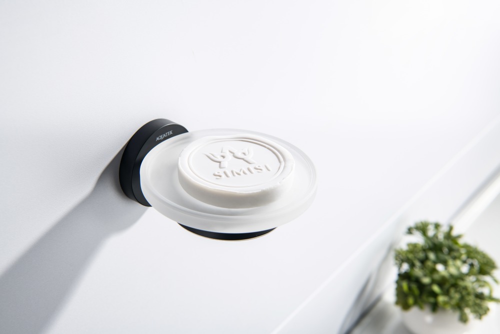 Мыльница Aquanet Европа матовый черный AQ4103MB