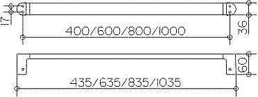 Полотенцедержатель KEUCO ELEGANCE 600 мм хром 11601010600