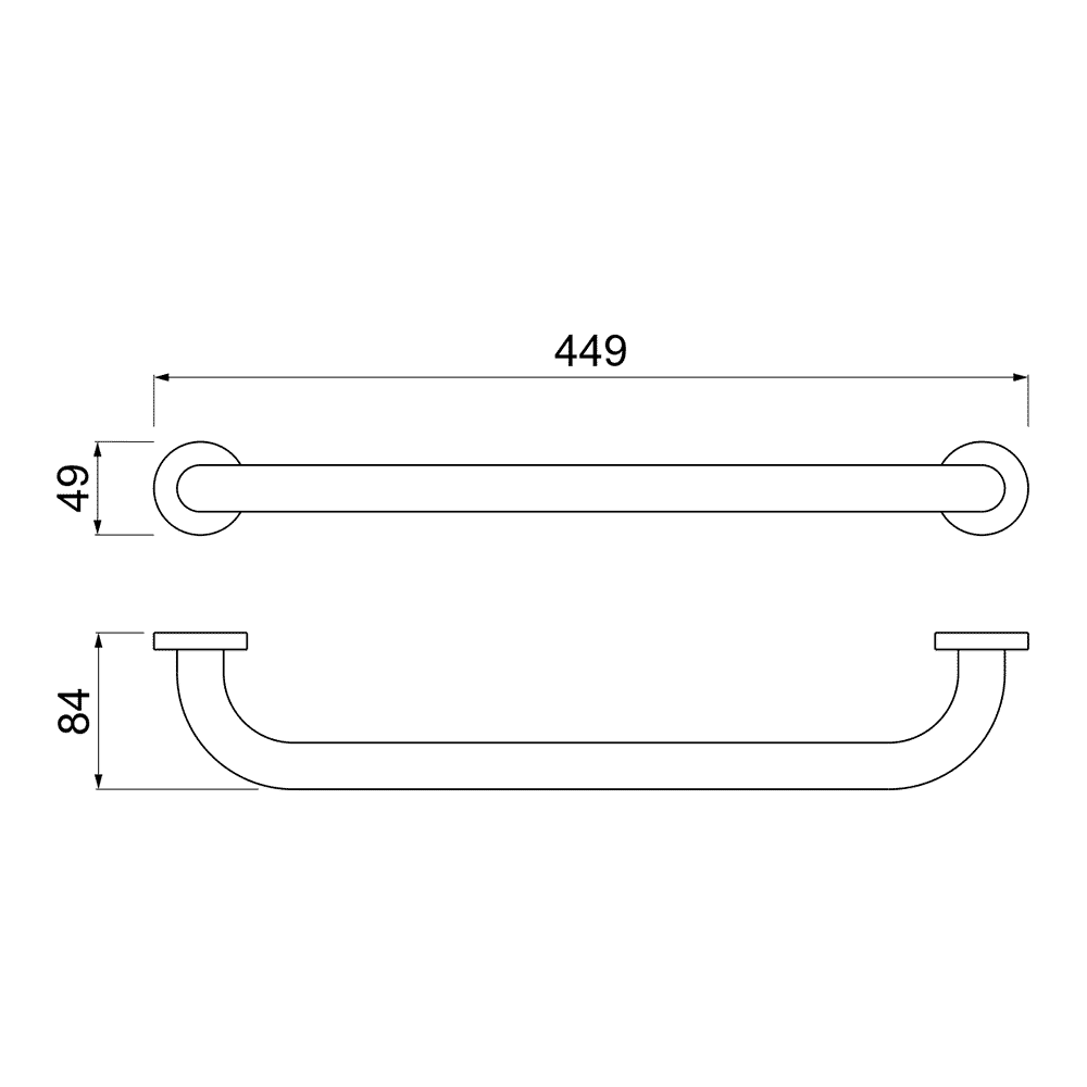 Поручень Aquatek 450 мм шлифованное золото AQ4995BG