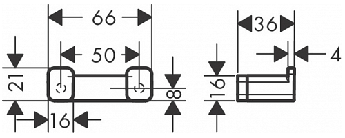 Крючок для полотенец двойной Hansgrohe AddStoris Matt White 41755700