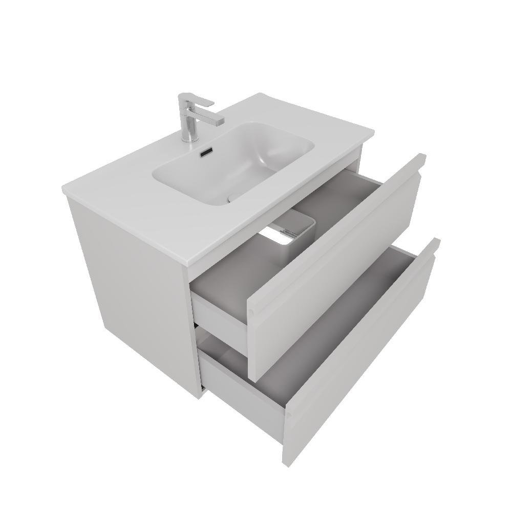 Комплект мебели для ванной AQUATON ВЕГА 80 с раковиной AQ0480-00 серый туман AQ77080-LG