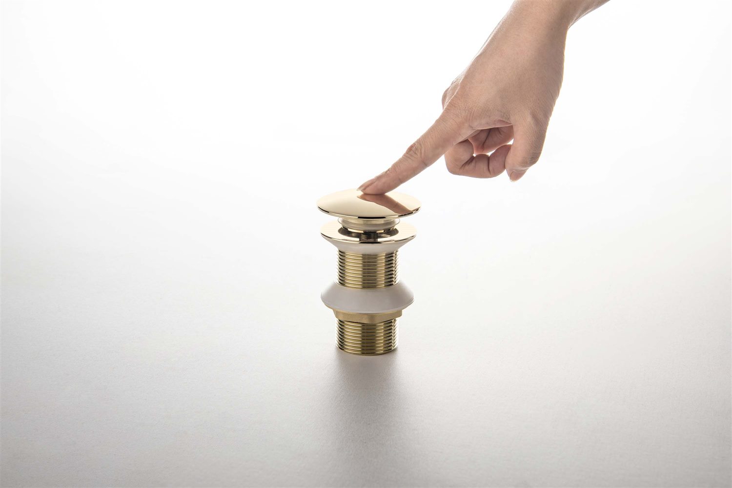 Донный клапан Aquatek Push-open без перелива полированное золото AQ6003PG