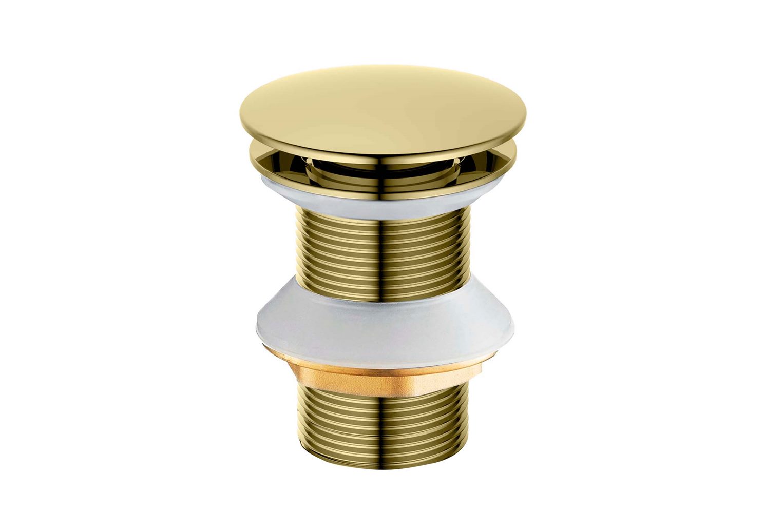 Донный клапан Aquatek Push-open без перелива полированное золото AQ6003PG