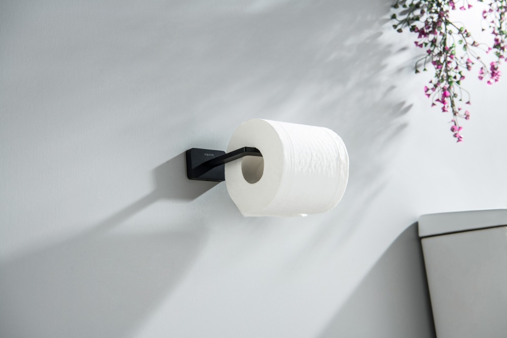 Держатель туалетной бумаги Aquatek Libra матовый черный AQ4308MB