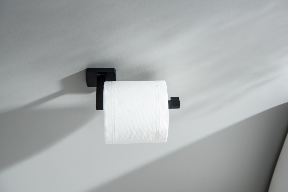 Держатель туалетной бумаги Aquatek Libra матовый черный AQ4308MB