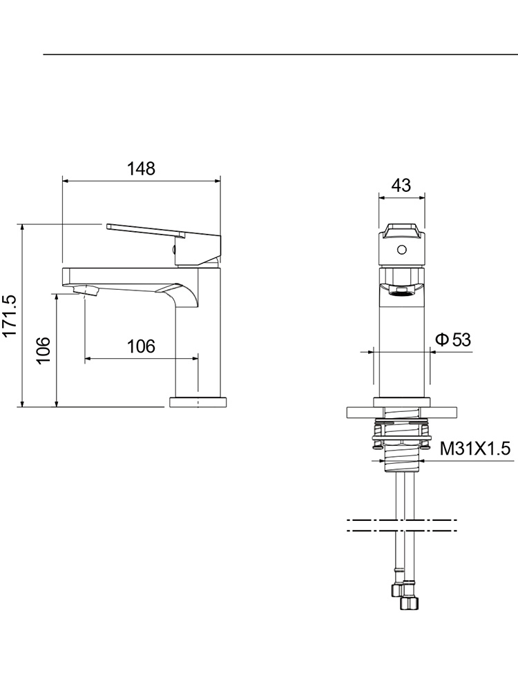 Набор смесителей 3 в 1 Aquanet Лугано (AQ1710CR + AQ1740CR + AQ2022CR) AQ1730CR