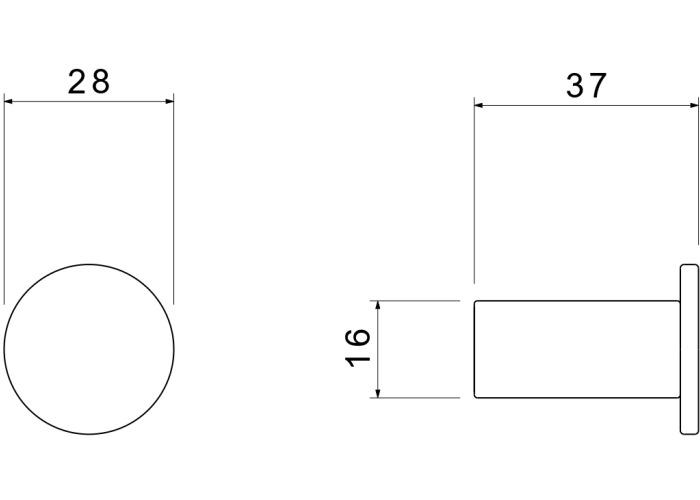 Крючок для ванной Aquatek Lira матовый черный AQ4401MB