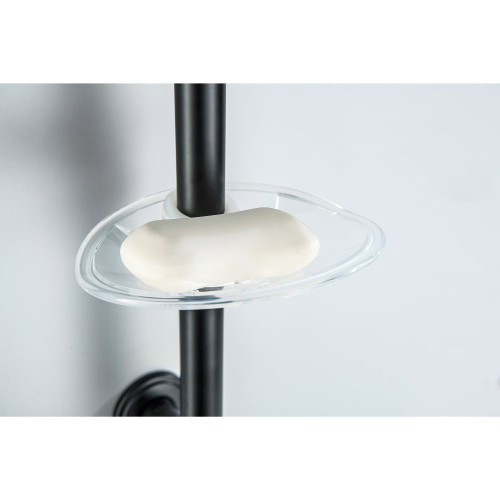 Душевой гарнитур Aquanet Классик 1jet 65 см матовый черный AQ2020MB