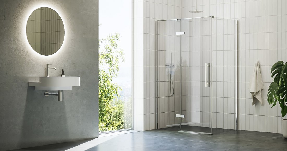 Неподвижная душевая стенка RAVAK Chrome COPS-90 хром Transparent X9VV70A00Z1