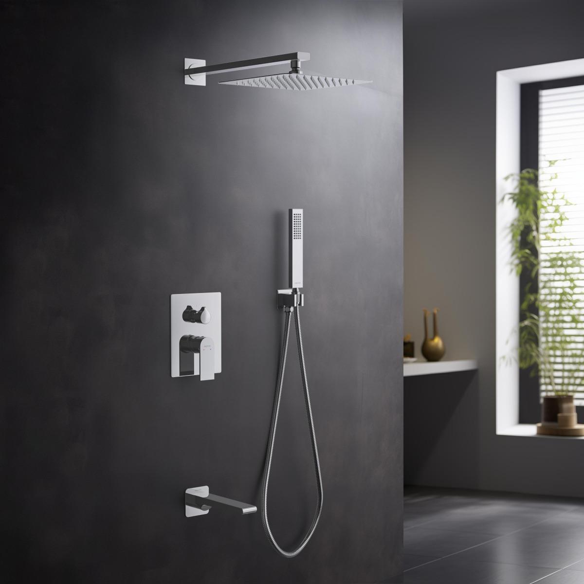 Душевой комплект 4 в 1 Aquanet ЛИРА 3 режима хром AQ1473CR