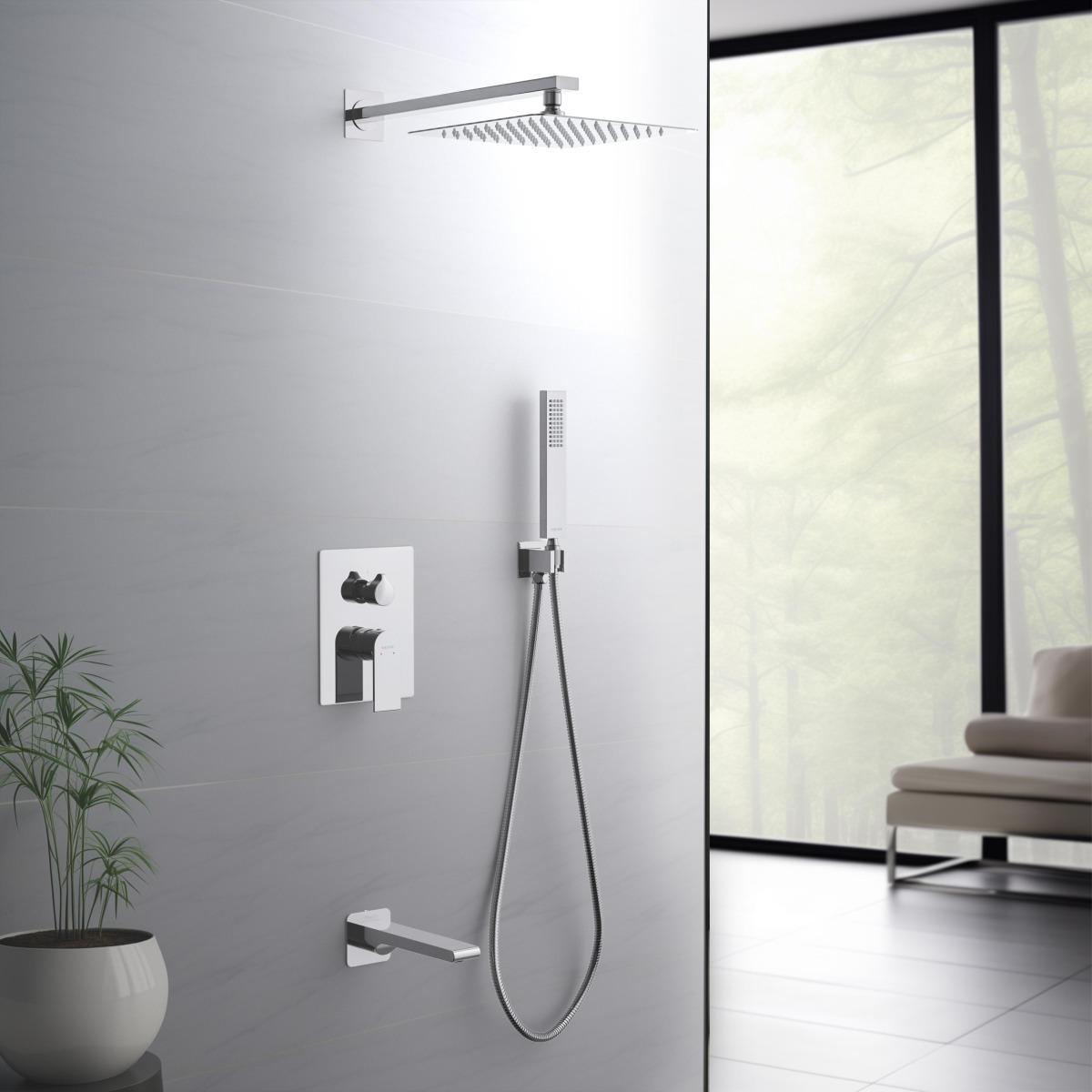 Душевой комплект 4 в 1 Aquanet ЛИРА 3 режима хром AQ1473CR