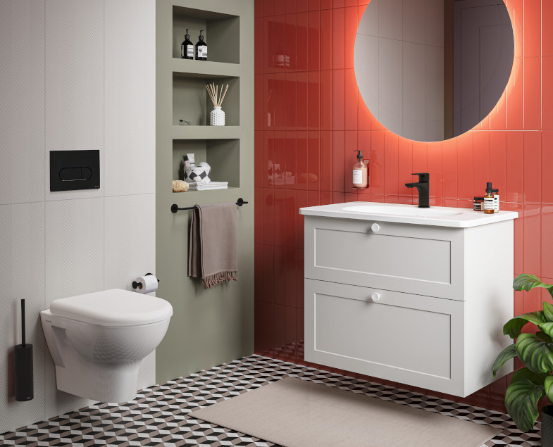 Панель смыва VitrA Root Round матовый черный 740-2211