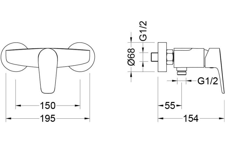 Набор смесителей AQUATEK БЕТТА Set 2 в 1 (AQ1160MB+AQ2013MB) матовый черный AQ1132MB