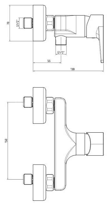 Смеситель для душа TOPAZ Dalia 102154033EX