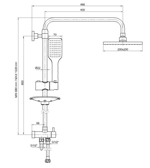 Душевая система TOPAZ Dalia 102158031EX