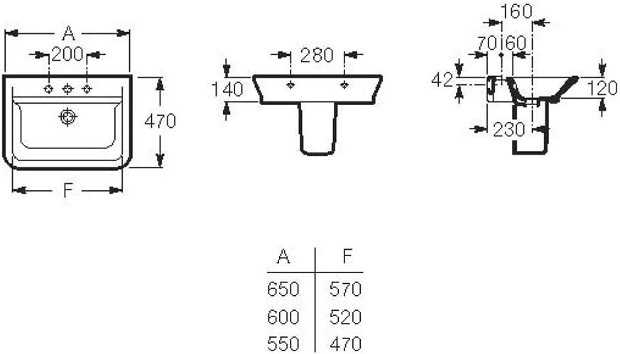 Полупьедестал Roca The Gap 337471000