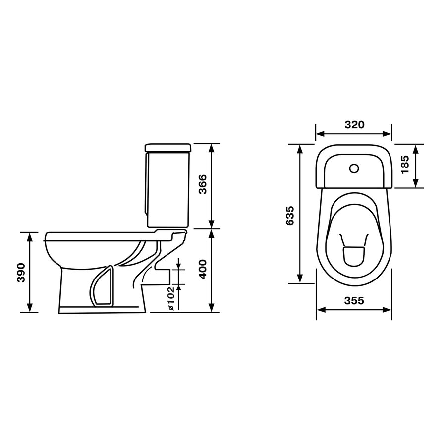 Унитаз-компакт Santeri Ирида Стандарт синий горизонтальный выпуск 40355110402