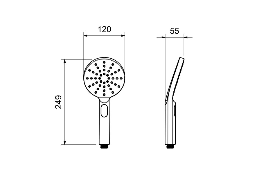 Ручной душ Aquanet Оберон Select 120 3jet шлифованное золото AQ2006BG