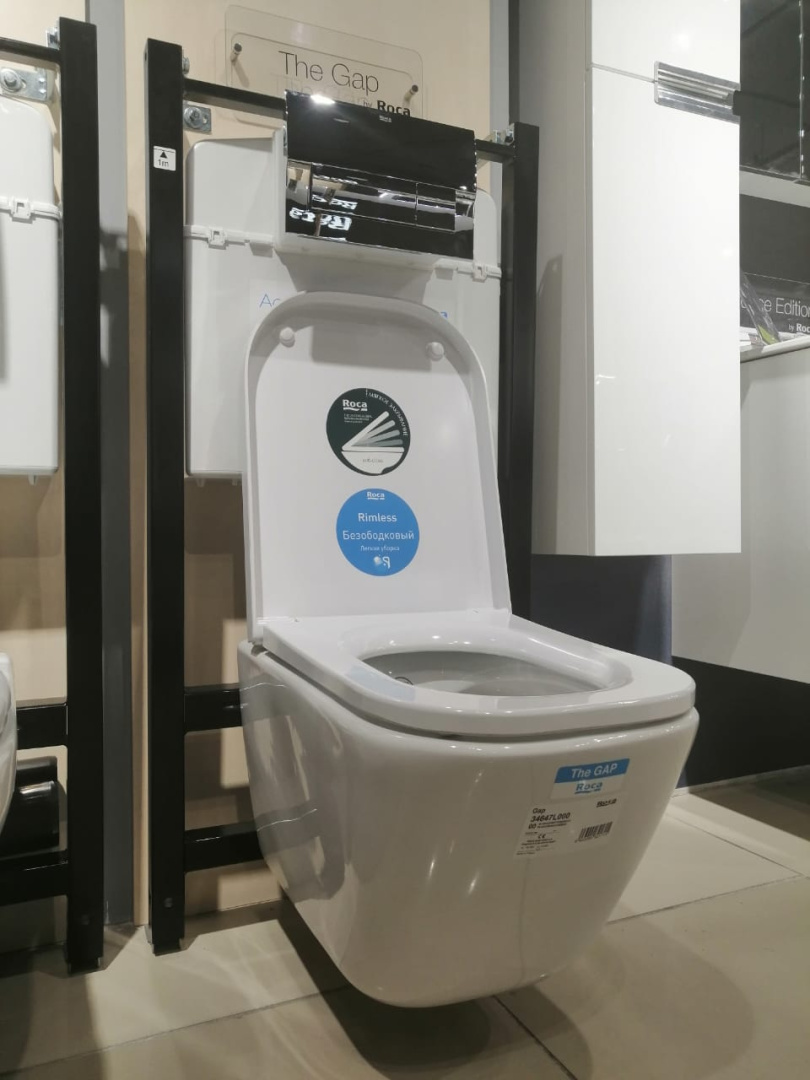 Комплект инсталляция с унитазом Roca The Gap 4 в 1 безободковый 893104100