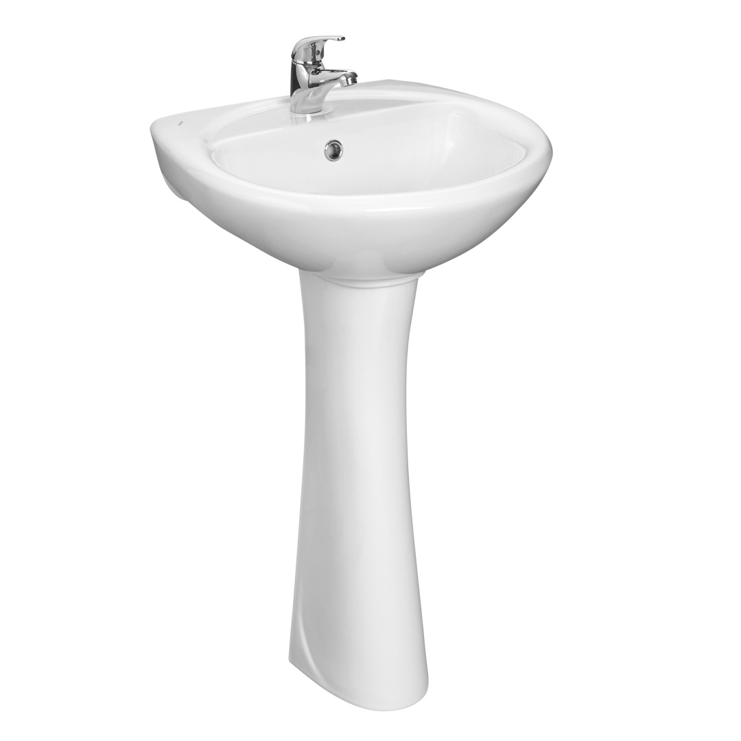 Умывальник Sanita Соната с переливом белый 540х485 мм 1.3111.2.S00.11B.0