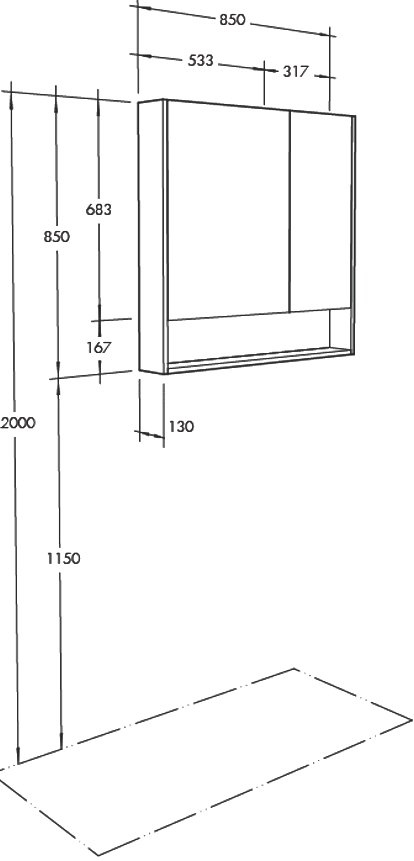 Зеркальный шкаф Aquaton Сканди 90 Белый / Дуб Рустикальный 1A252302SDZ90
