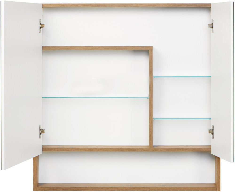 Зеркальный шкаф Aquaton Сканди 90 Белый / Дуб Рустикальный 1A252302SDZ90