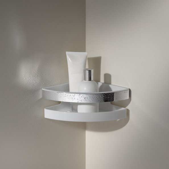 Корзинка для душа угловая KEUCO Edition Moll белая хром 12757010000