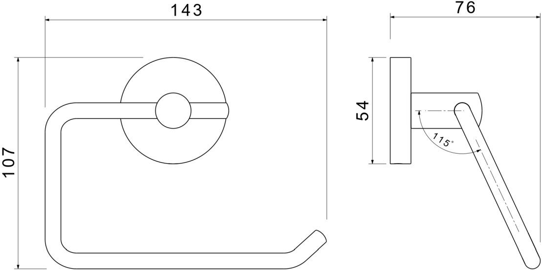 Бумагодержатель Aquanet Оберон квадратный матовый черный AQ4218MB