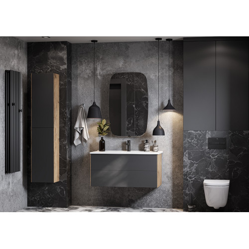 Комплект мебели для ванной Aquaton Сохо 100 Дуб Веллингтон с раковиной Элина 100 1A2582K1AJA00