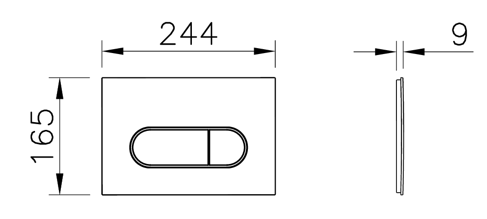 Панель смыва VitrA Root Round матовый черный 740-2211
