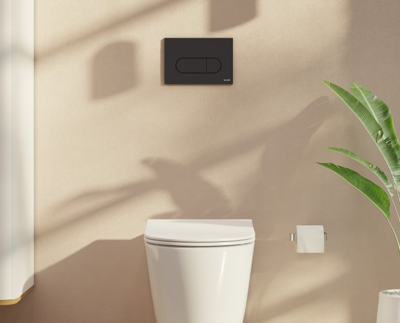 Панель смыва VitrA Root Round матовый черный 740-2211