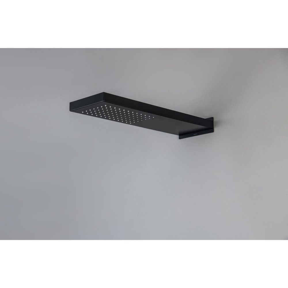 Душ верхний настенный Aquanet 550x170x30 мм матовый черный AQ2084MB