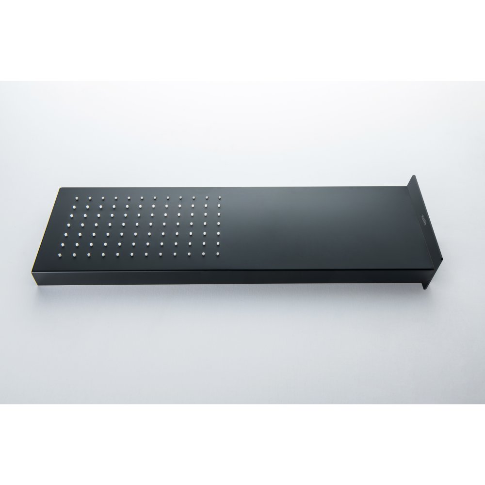 Душ верхний настенный Aquanet 550x170x30 мм матовый черный AQ2084MB